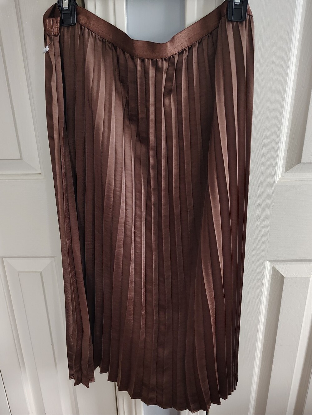LC Lauren Conrad Chocolate Brown Pleated Midi Skirt XXL - Picture 5 of 11
